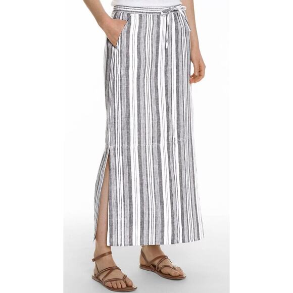 NWT Garnet Hill Linen Maxi Skirt Size 10 - Picture 1 of 4